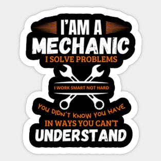 I Am A Plumber I Solve Problems Quote Template Contrast Flat Key Texts Tools Sticker